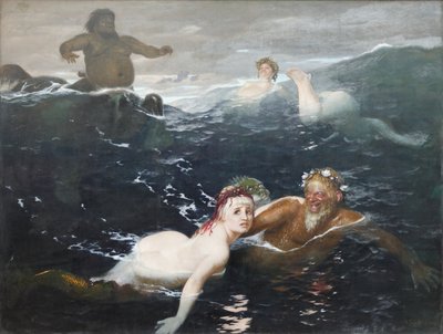 In het spel van de golven door Arnold Böcklin